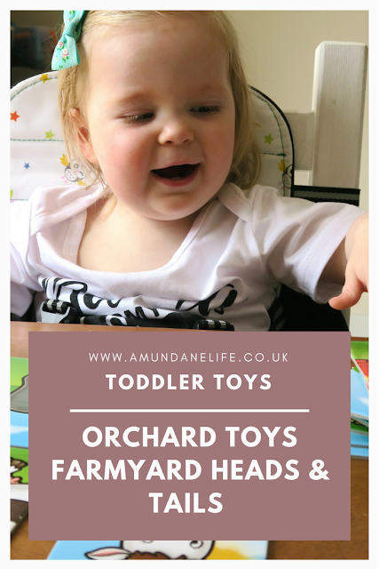 Orchard Toys Farmyard Heads & Tails Review The Orchard Toys Farmyard Heads & Tails game is for children 18months+ and helps to develop key skills, such as memory, hand eye coordination and social skills.