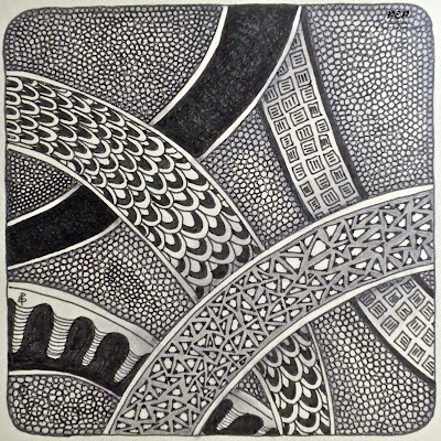 PEP tangles: MCC All About Zentangle - More Wk 1