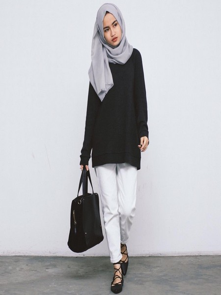 27 Model baju overall hijab Jaman Sekarang Yang sedang Trend - Gaya