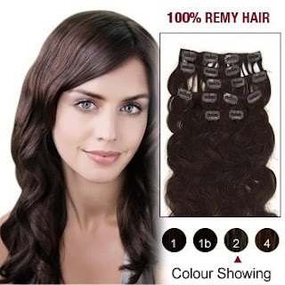 18 Inch 7 pcs Clip In Body Wave Indian Human Hair Extensions