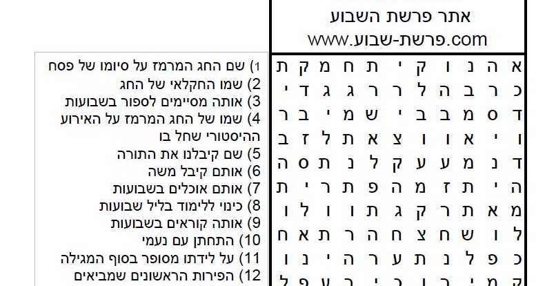 תפזורת לשבועות