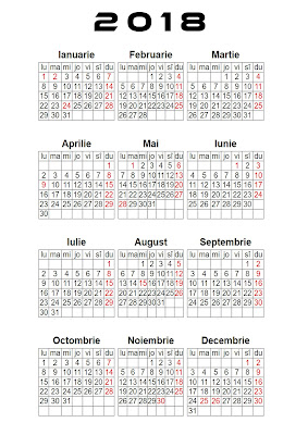 Calendar 2018 Romania