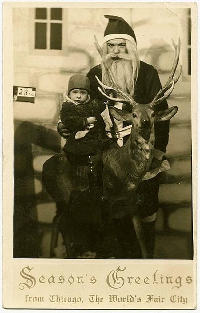 These 30 Creepy Vintage Santa Claus Photos That Will Give You