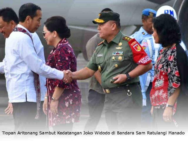 Tiopan Aritonang Sambut Kedatangan Joko Widodo di Bandara Sam Ratulangi Manado Tiopan Aritonang Sambut Kedatangan Joko Widodo di Bandara Sam Ratulangi Manado