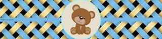 Osito con Fondo de Lazos: Etiqueta para Candy Bar para Descargar Gratis. Osito con Fondo de Lazos: Etiqueta para Candy Bar para Descargar Gratis.