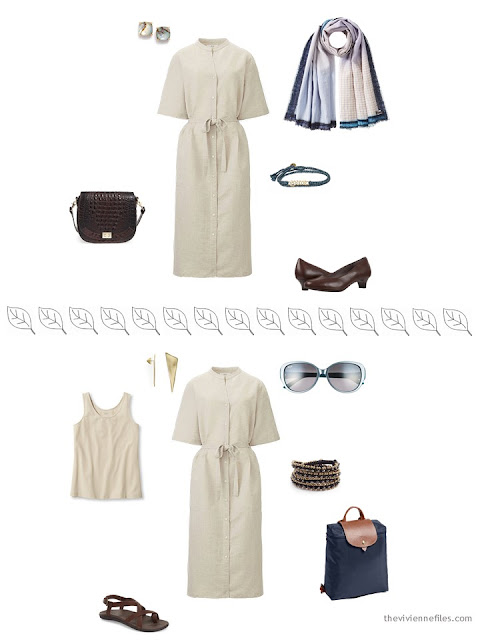 2 ways to style a beige dress for a summer vacation 2 ways to style a beige dress for a summer vacation