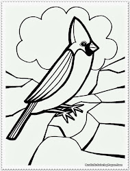 coloring bird flying template