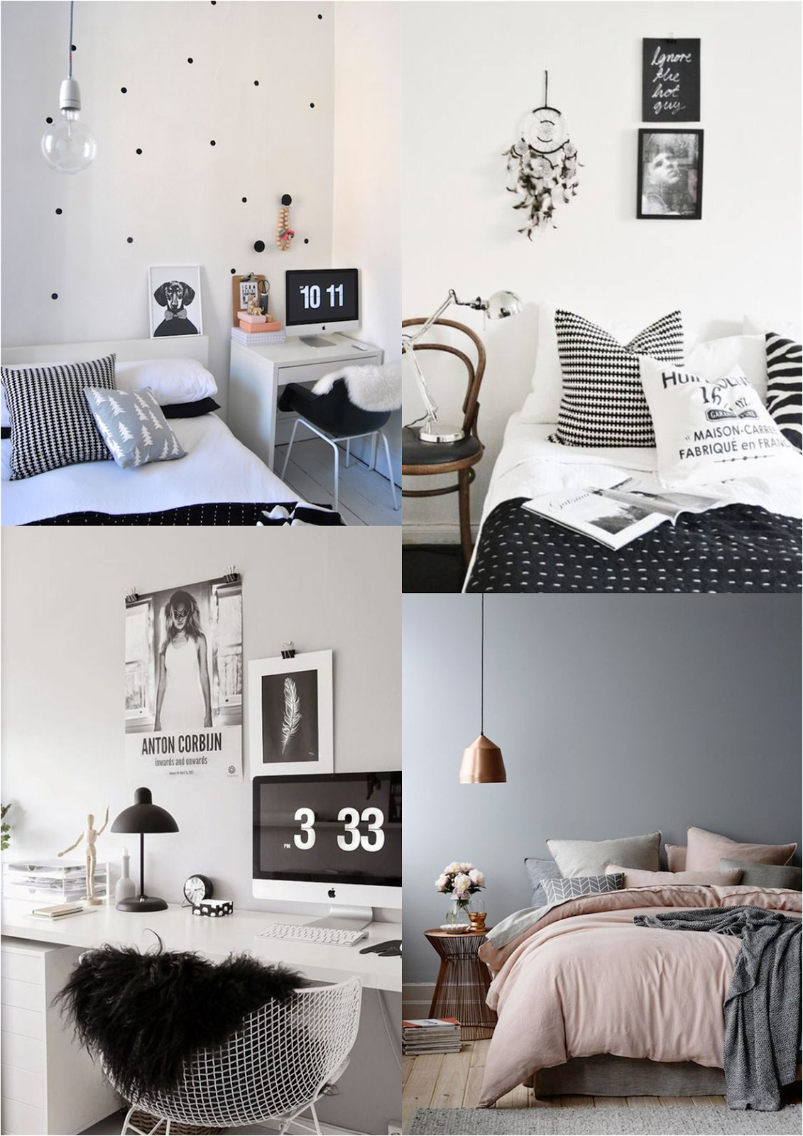 moda na janela decoração quartos cinza e peb
