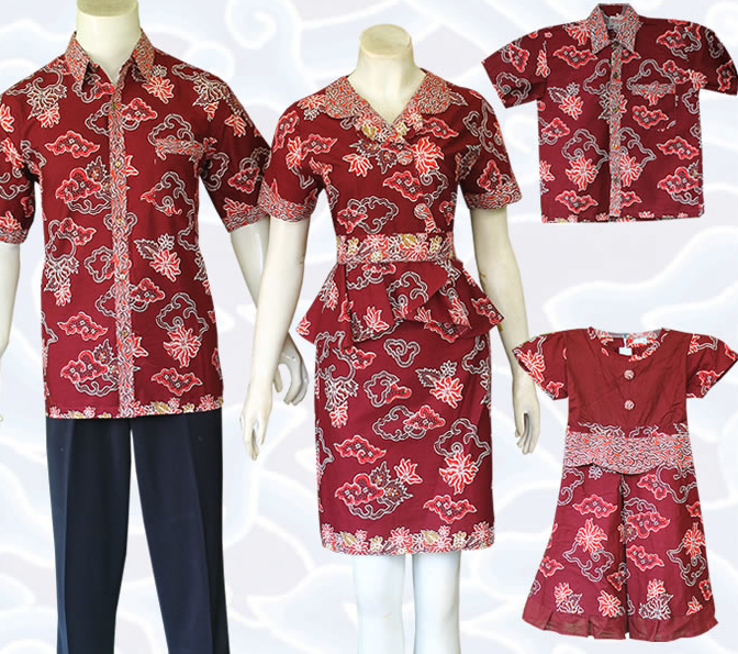 Model Baju Batik Sarimbit Untuk Pakaian Seragam Keluarga Terbaru 2017