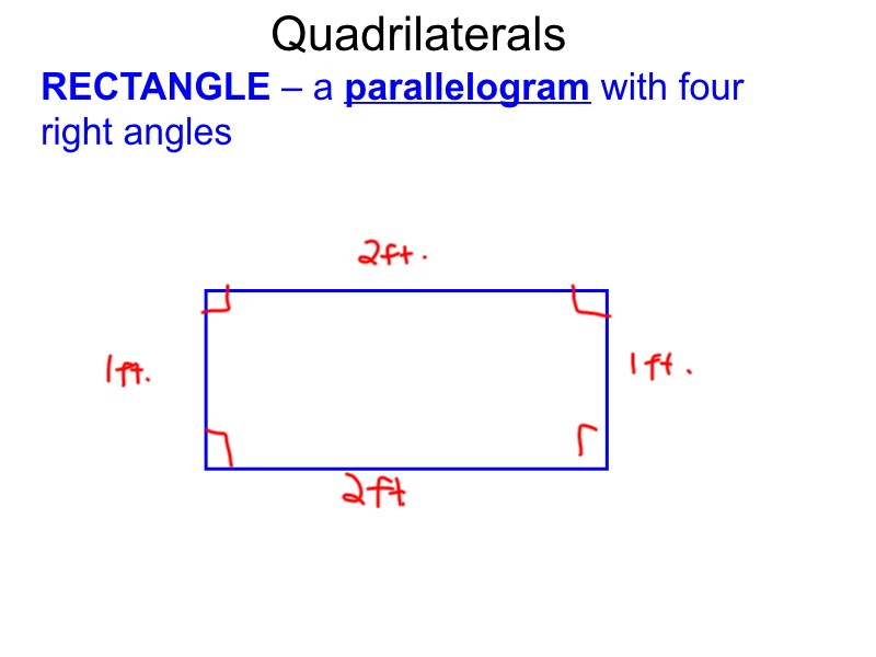 2 > 1 Geometry Page squares, rectangles, rhombus