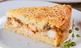 Torta de batata e camarão Torta de batata e camarão
