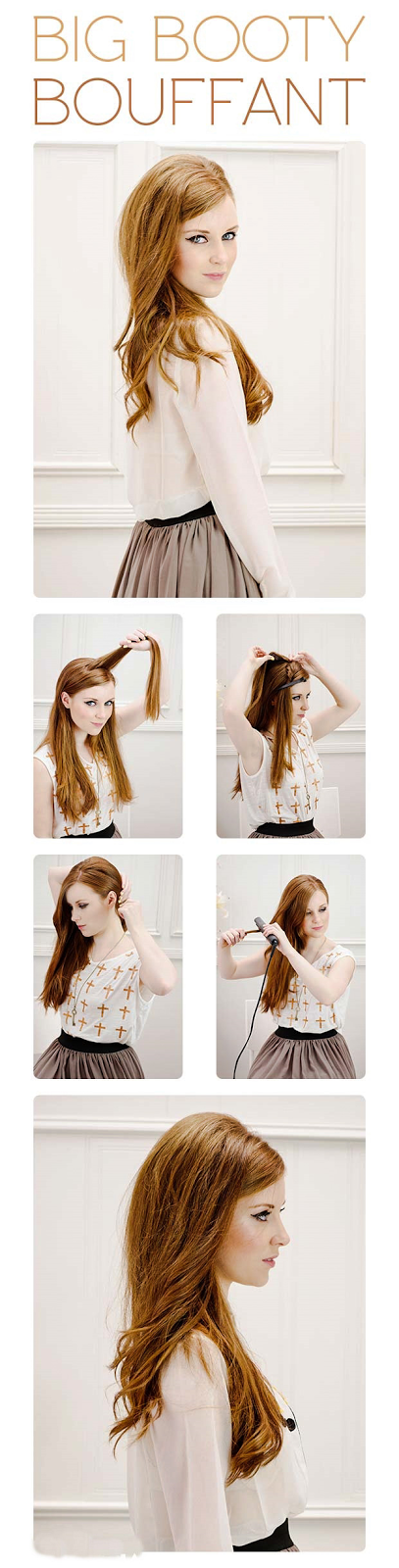 Big Booty Bouffant Hair Tutorial}