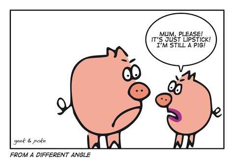 Mum please. Pig in a poke. To buy a Pig in a poke. Buy a Pig in a poke иллюстрация. Lipstick a Pig.