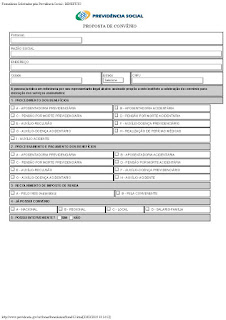 FORMULÁRIO PROPOSTA DE CONVÊNIO BENEFÍCIO - INSS