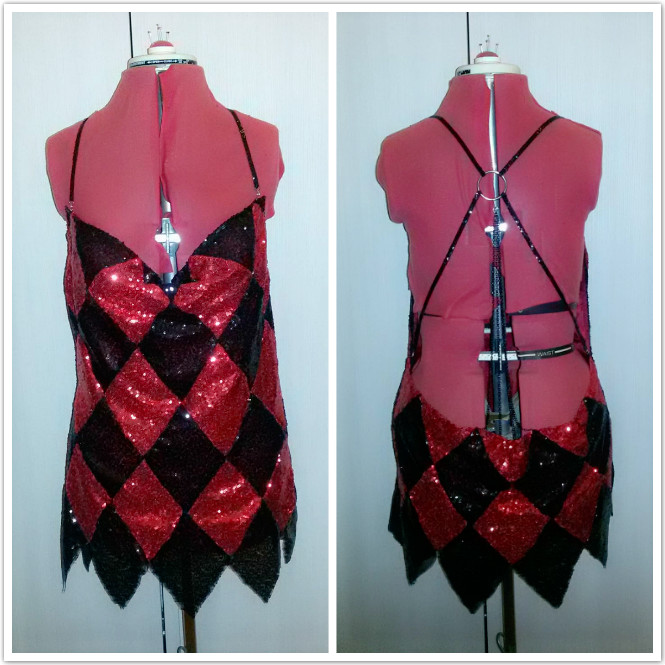 DIY VESTIDO ARLEQUINA (HARLEY QUINN CLUBE DRESS) 3 Formas 