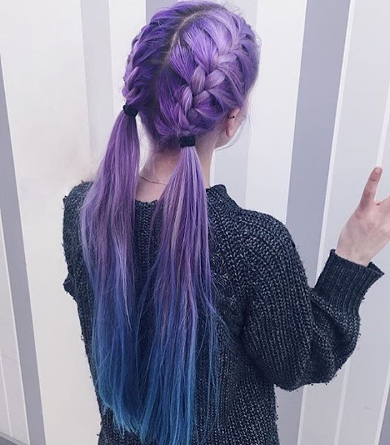 tendenze capelli capelli color viola acconciature tendenze capelli 2018 pantone violet hairstyle