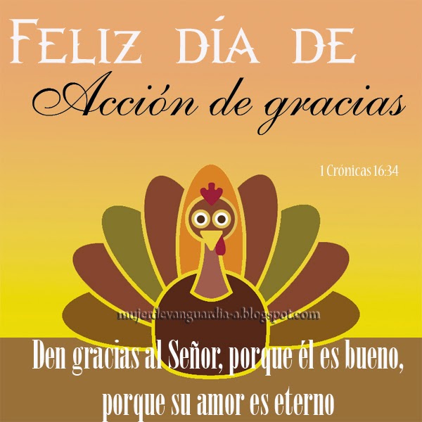 Postal cristiana de feliz día de Acción de Gracias