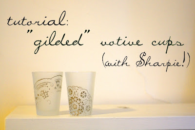 tutorial: gilded votive cups with sharpie