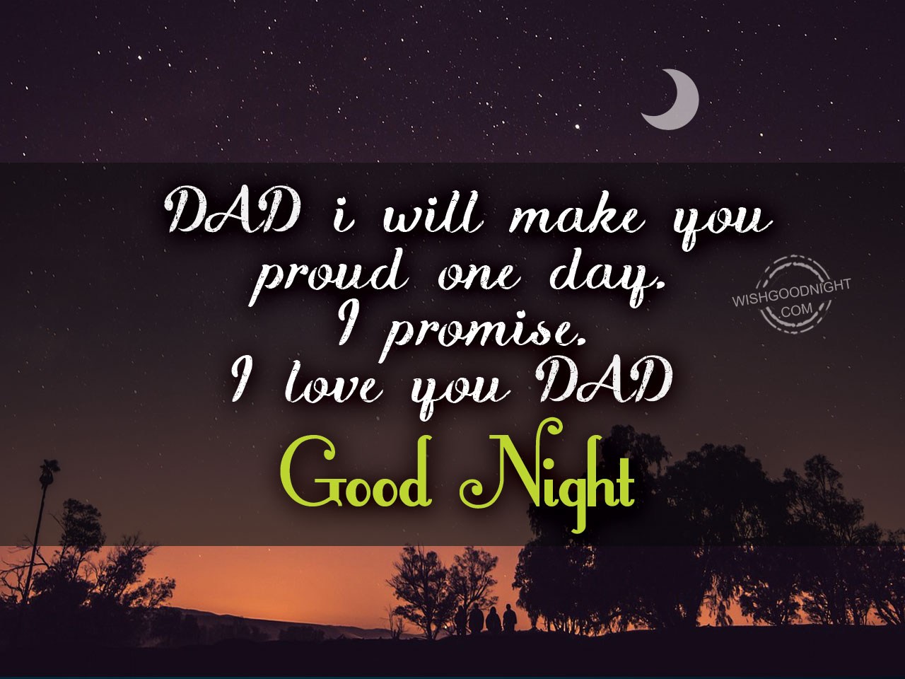 good night wishes message for dad