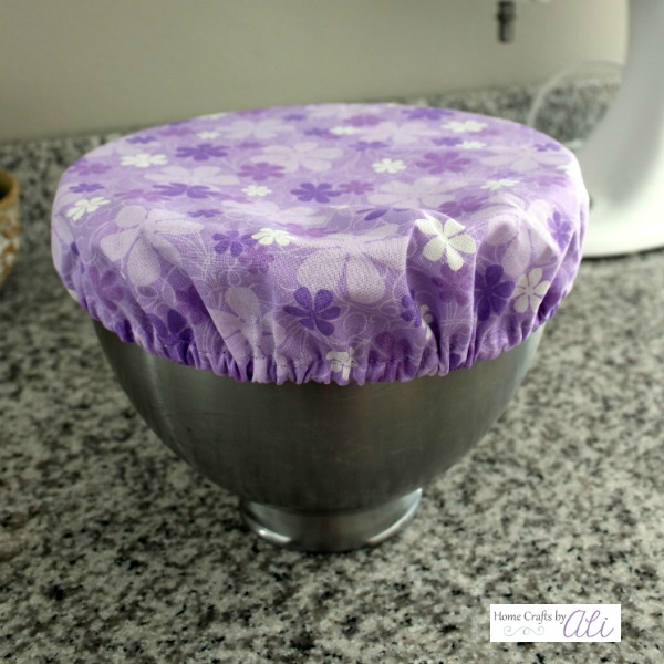 finished mixing bowl cover on display in kitchen
