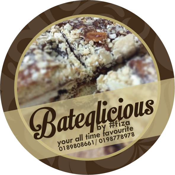 Stickiz Blog Contoh Design Sticker Untuk Kek Batik By Bateqlicious