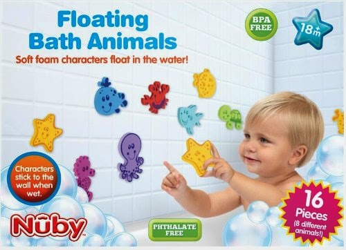 All Things Children: Nuby 16 Piece Bath Tub Foam, Animal Characters
