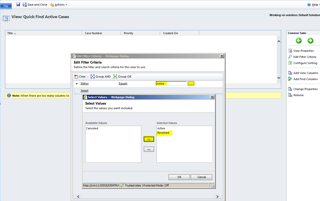 Microsoft Dynamics CRM How to search resolved cases using case number
