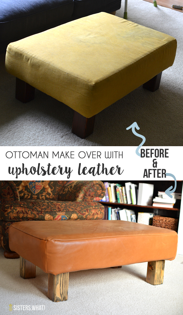 diy leather ottoman cover