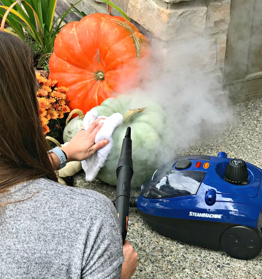 using the HomeRight steam cleaner to preserve your pumpkins
