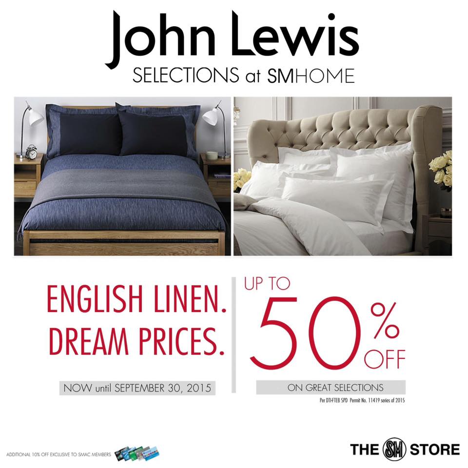 Manila Shopper John Lewis SALE at SM Home September 2015