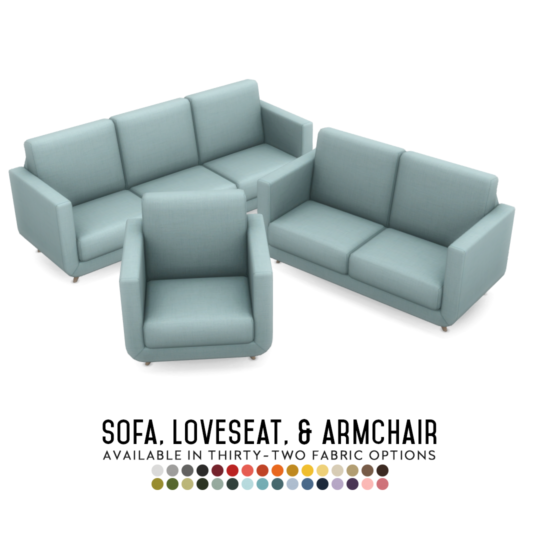 Simsational Designs Phoebe Sofa Suite Matching Sofa Loveseat
