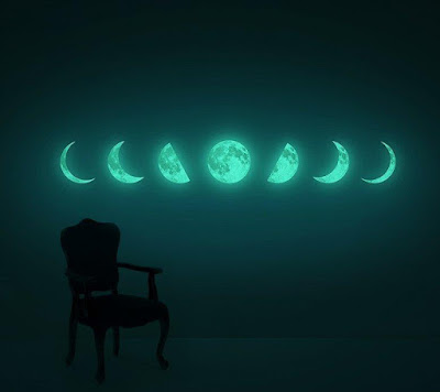 Best Moon Themed Products Moon Phase Glow In The Dark Wall Sticker