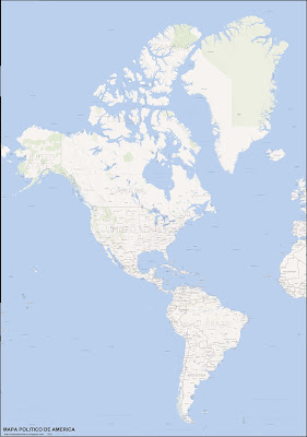AMERICA, mapa politico. (mapa grande 3976x5660px, peso: 2117kb)