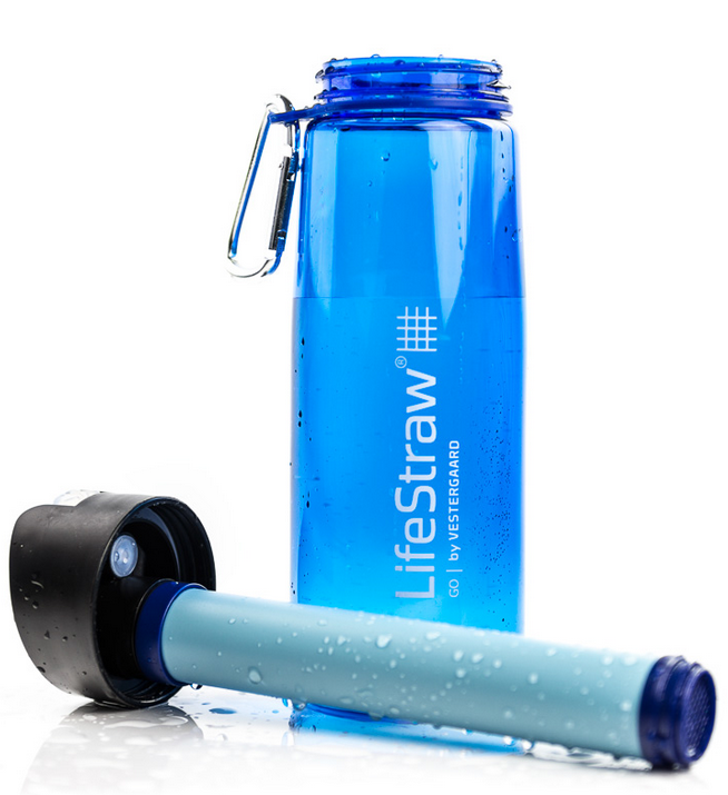 Que E Shop Portable Water Filter Go Water Bottle with Integrated
