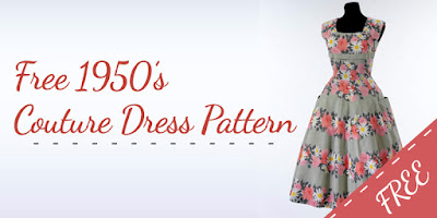 The Vintage Pattern Files: Free 1950s Sewing Pattern - Couture Inspired Dress The Vintage Pattern Files: Free 1950s Sewing Pattern - Couture Inspired Dress