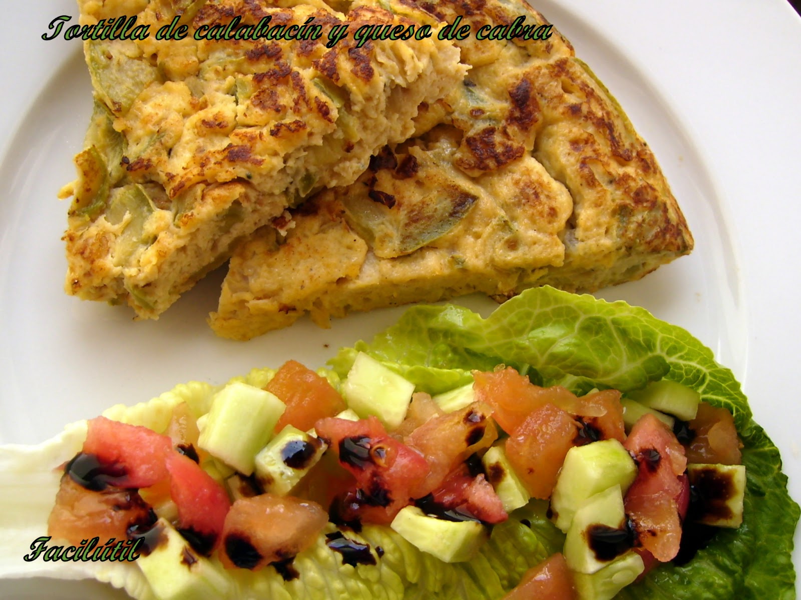 Facilútil Tortilla de calabacín y queso de cabra