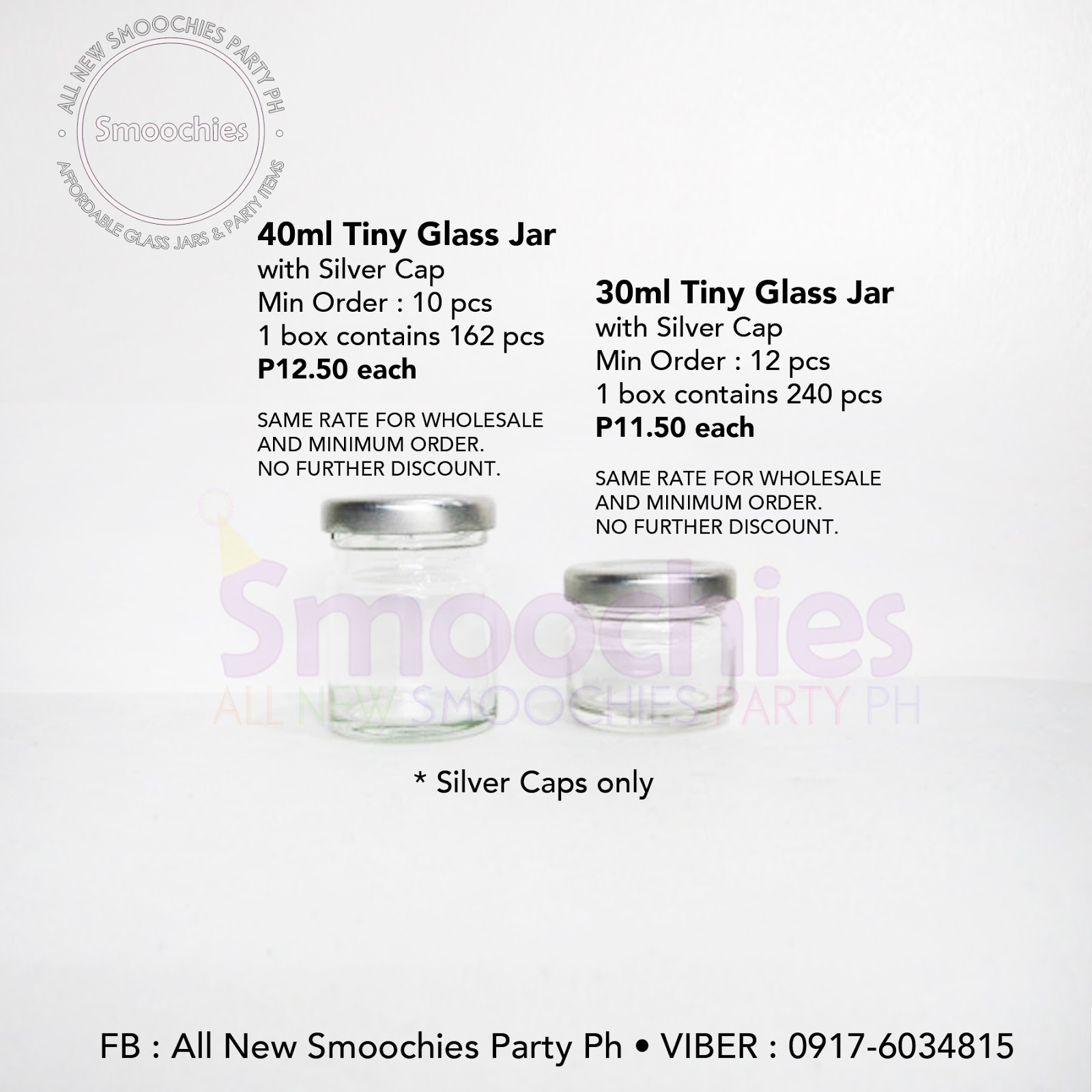 Smoochies PARTY GLASS JARS FOR SALE METRO MANILA, PHILIPPINES