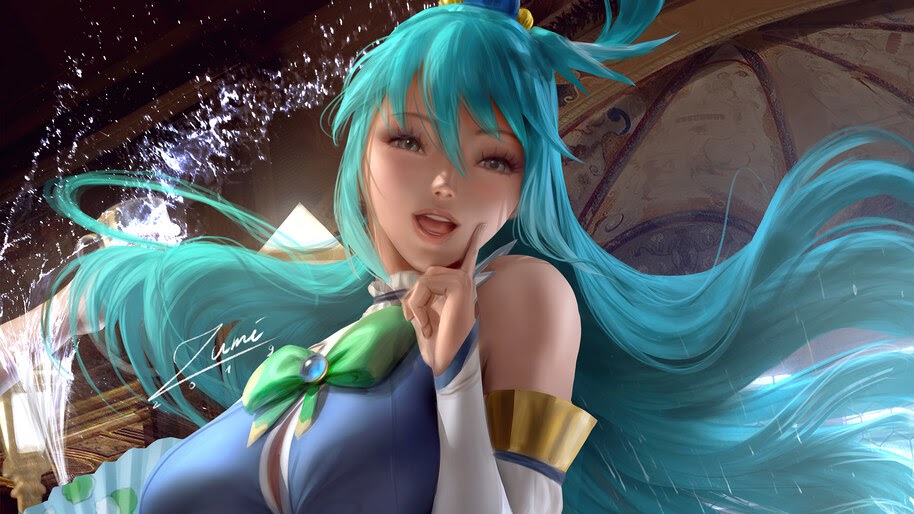 KonoSuba, Aqua, Anime, Girl, 4K, #6.2341
