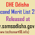DHE Odisha +2 Second Merit List 2018 Released at www.samsodisha.gov.in