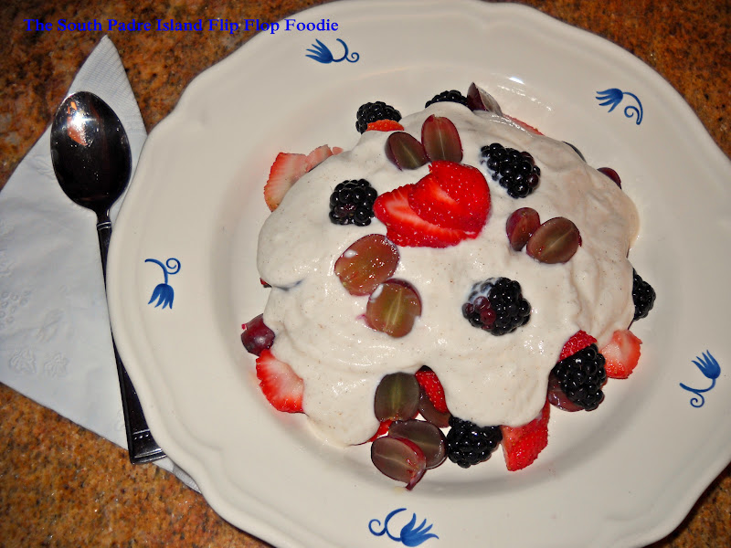 The South Padre Island Flip Flop Foodie Fresh Fruit with Greek Yogurt