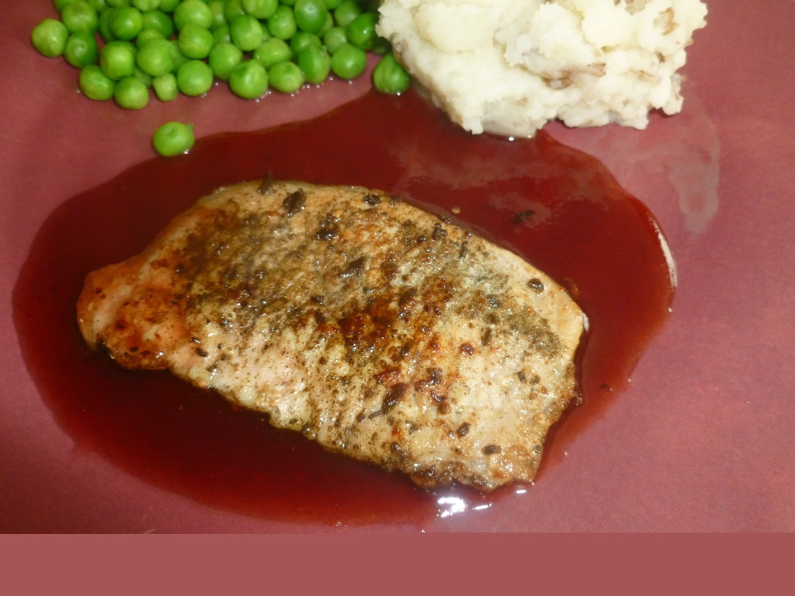 Living FOR REAL Pork Chops with Raspberry Sauce
