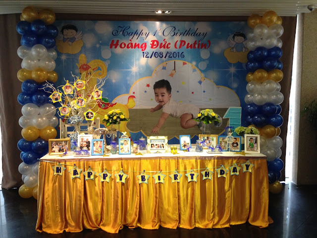 Trang trí thôi nôi bé trai chủ đề Hoàng Gia Trang trí thôi nôi bé trai chủ đề Hoàng Gia
