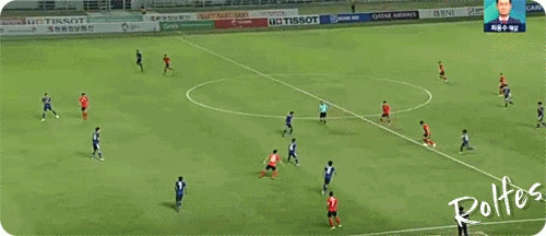 옵사이드 선언된 한국의 공격 장면.gif | 인스티즈