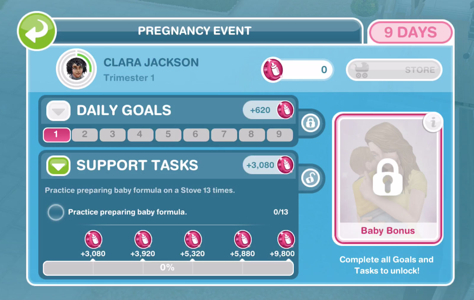 Pregnancy Event Daily Goals: Write letters announcing the pregnancy/ Sims  Freeplay 