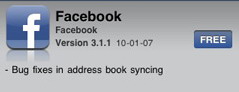 Facebook for iPhone 3.1.1 available