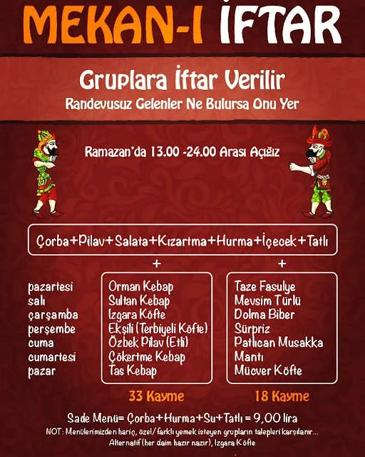 mekan kıraat evi kızılay iftar kızılay iftar mekanları kızılay iftar menüleri kızılay iftar yemeği