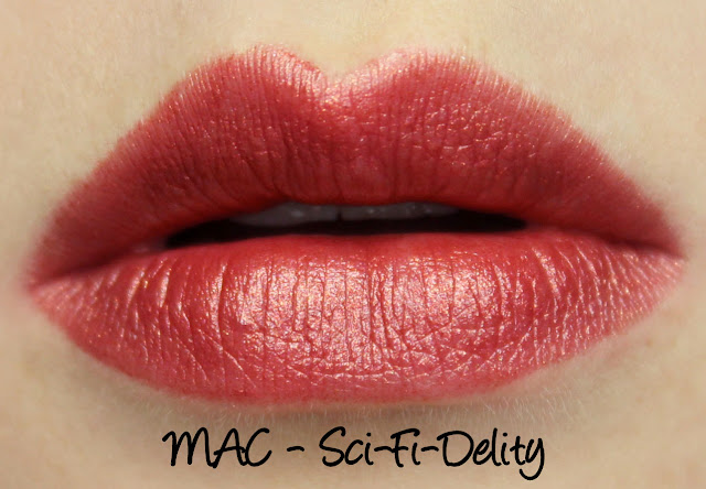 MAC Neo Sci-Fi - Sc-Fi-Delity Lipstick Swatches & Review