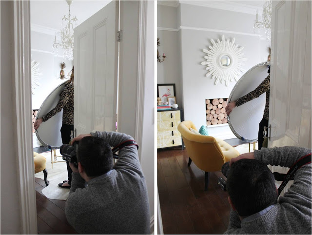 A little look behind the scenes of the 25 Beautiful Home photo shoot within my home