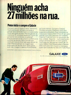 propaganda Ford Galaxie - 1970; os anos 70; brazilian cars in the 70s; Oswaldo Hernandez; década de 70;