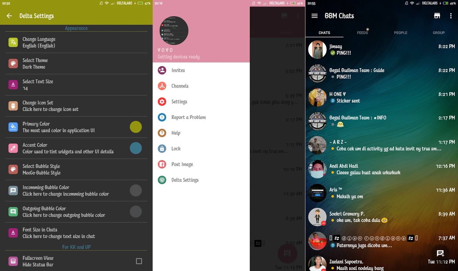 Clone Bbm Delta / NEW Delta BBM v3.6.0 Base BBM v3.0.0.18 Apk Terbaru